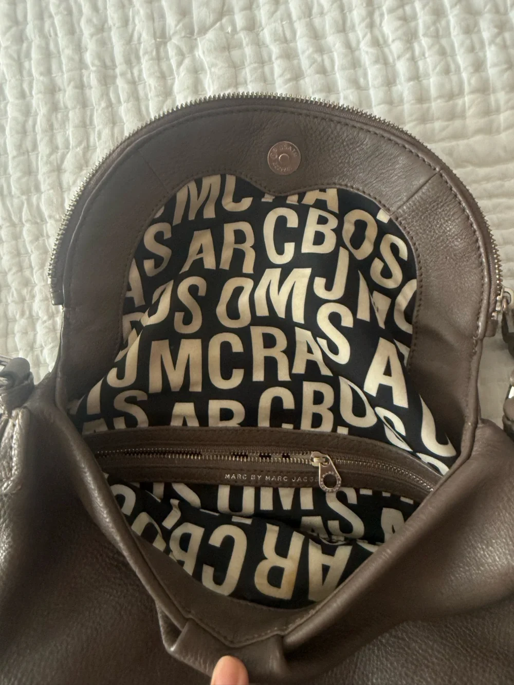 Marc by Marc Jacobs Grey Leather Crossbody Bag